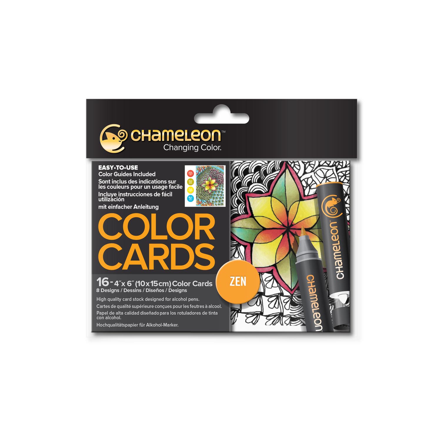 کارت رنگ آمیزی طرح زِن شملون